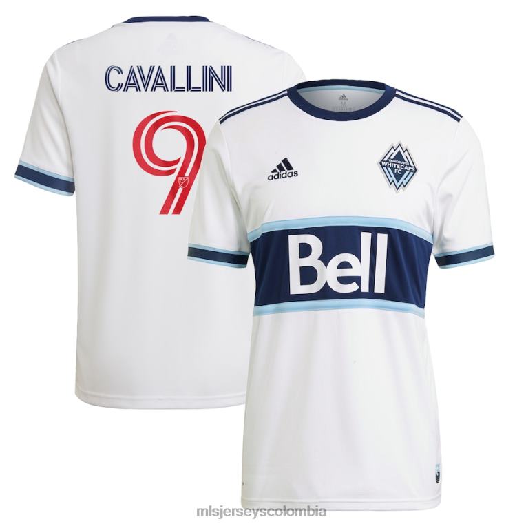 vancouver whitecaps fc lucas cavallini adidas camiseta blanca réplica principal del jugador 2021 hombres MLS Jerseys jersey TJ6661349