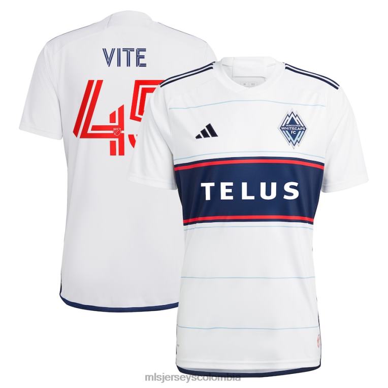 vancouver whitecaps fc pedro vite adidas blanco 2023 bloodlines réplica camiseta del jugador hombres MLS Jerseys jersey TJ666862