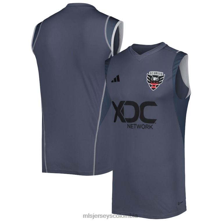 corriente continua. camiseta de entrenamiento sin mangas en el campo adidas gris 2023 de United hombres MLS Jerseys jersey TJ666336