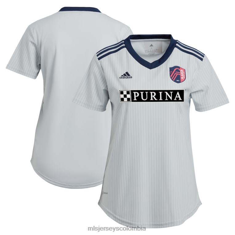 calle. louis city sc adidas gris 2023 réplica del kit espíritu camiseta mujer MLS Jerseys jersey TJ66687