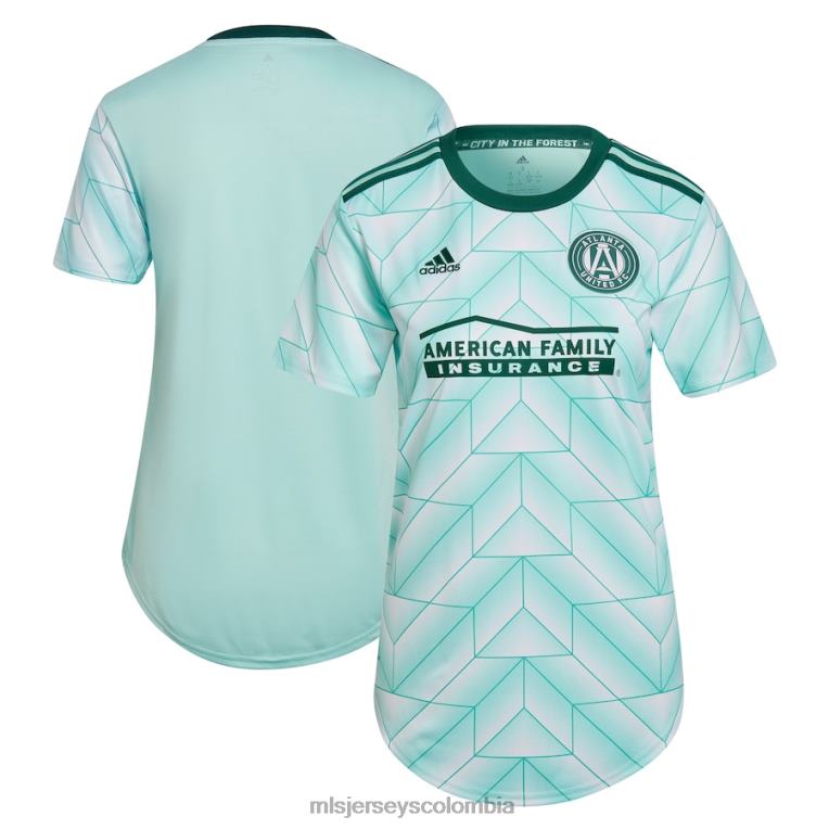 atlanta united fc adidas mint 2022 the forest kit replica camiseta en blanco mujer MLS Jerseys jersey TJ666332