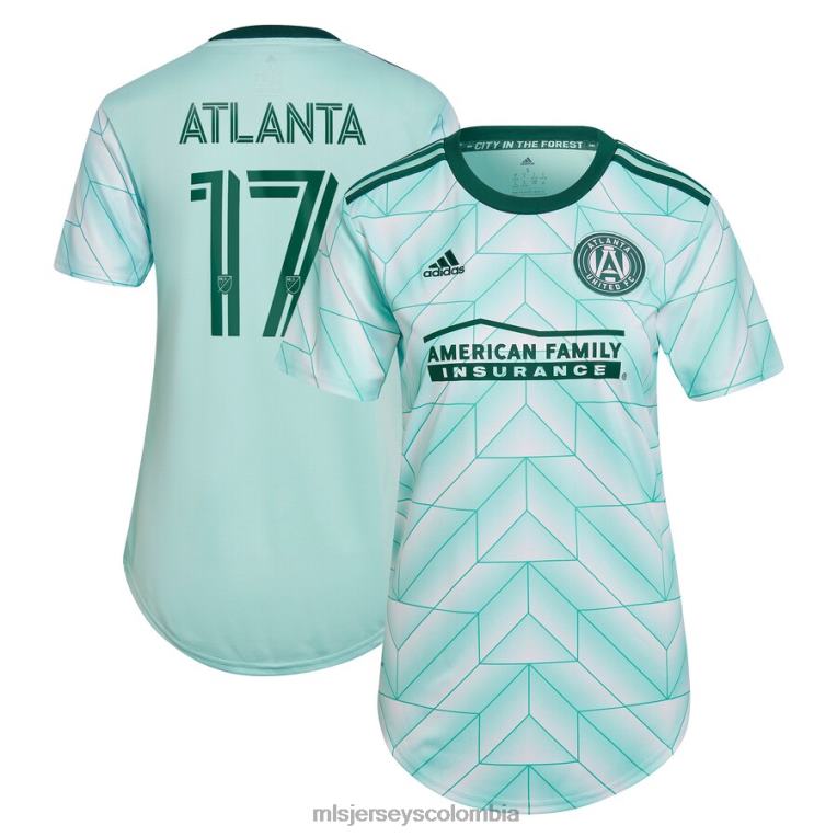 atlanta united fc adidas mint 2023 the forest kit réplica de camiseta de jugador mujer MLS Jerseys jersey TJ666676