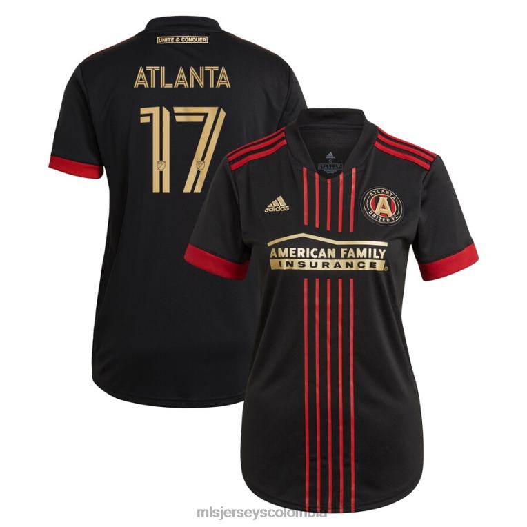 seguidores del atlanta united fc adidas negro 2021 réplica del kit blvck mujer MLS Jerseys jersey TJ666529