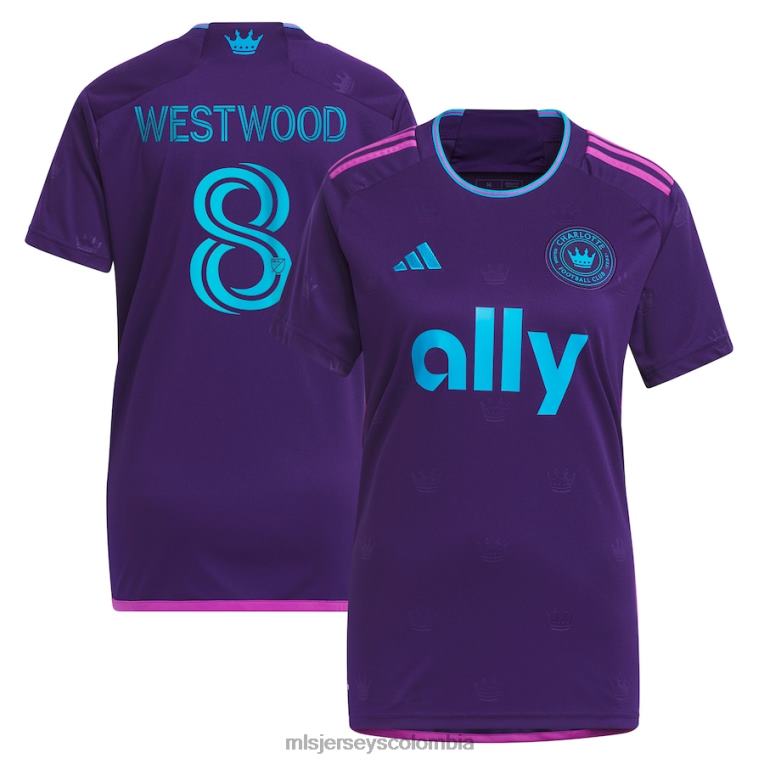 charlotte fc ashley westwood adidas púrpura 2023 corona joya kit réplica camiseta mujer MLS Jerseys jersey TJ666787