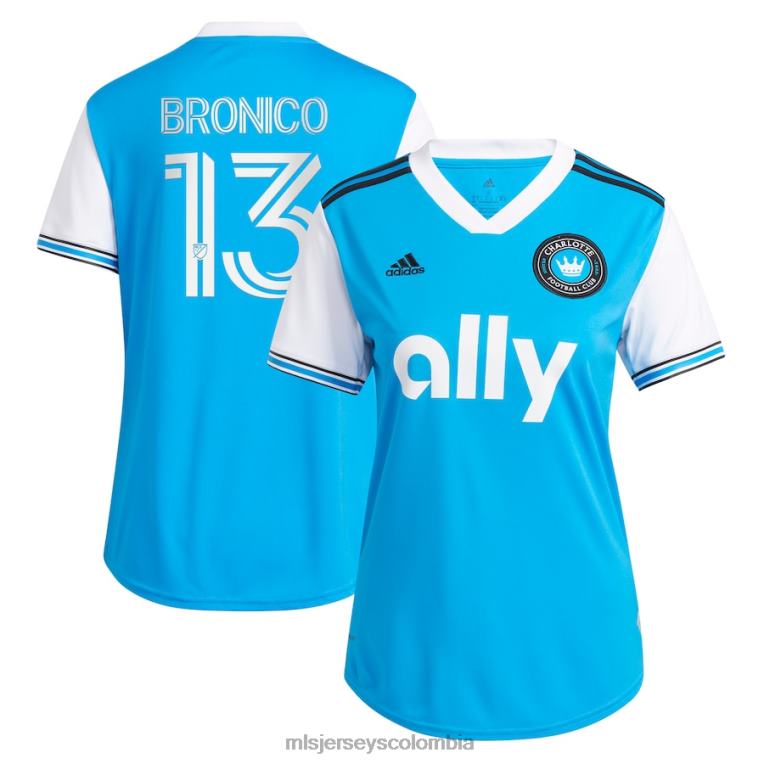 charlotte fc brandt bronico adidas azul 2023 réplica de camiseta de jugador recién acuñada mujer MLS Jerseys jersey TJ666270