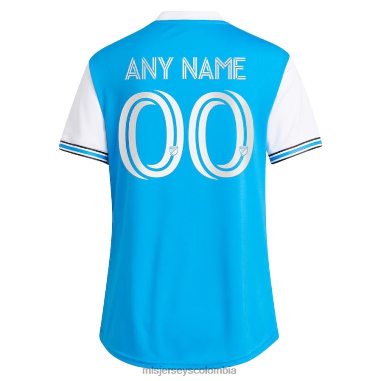 charlotte fc adidas azul 2022 réplica primaria camiseta personalizada mujer MLS Jerseys jersey TJ666221