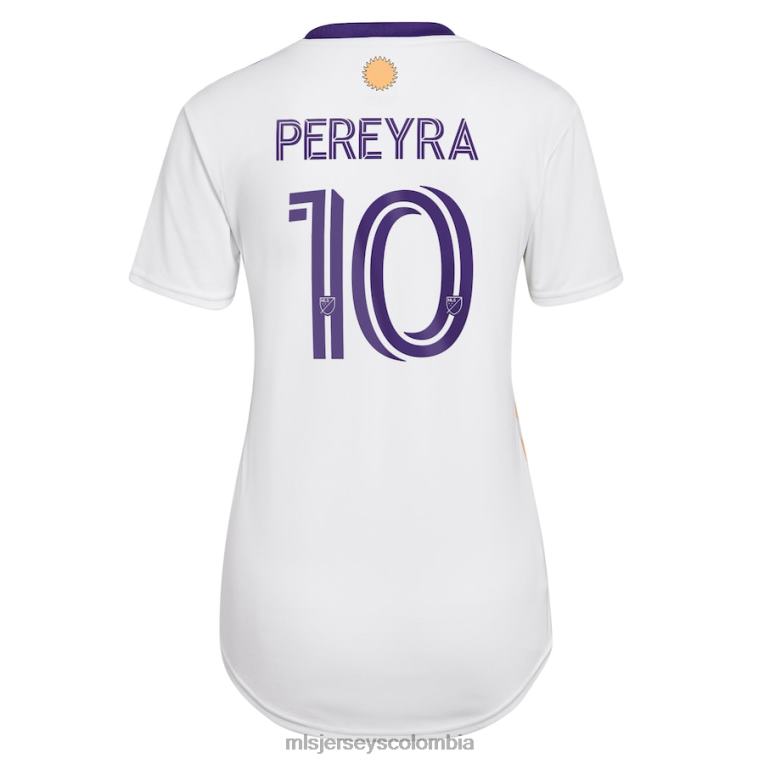orlando city sc mauricio pereyra adidas blanco 2022 the sunshine kit réplica de camiseta del jugador mujer MLS Jerseys jersey TJ6661360