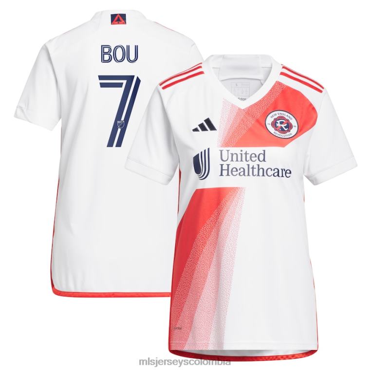 revolución de nueva inglaterra gustavo bou adidas camiseta blanca defiance 2023 replica mujer MLS Jerseys jersey TJ666938