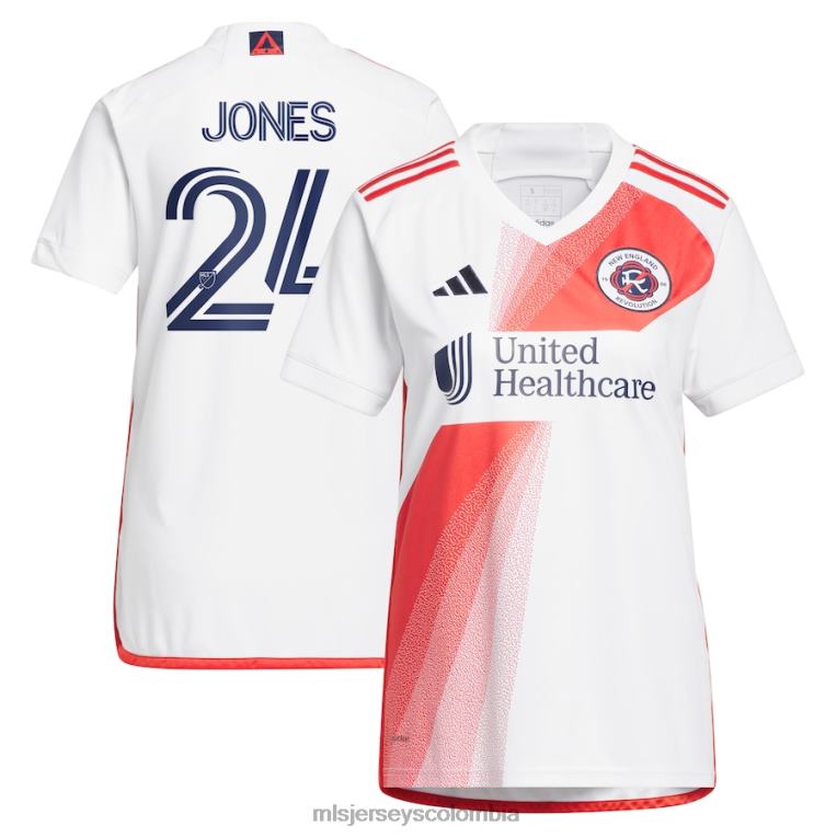 revolución de nueva inglaterra dejuan jones adidas camiseta blanca 2023 defiance replica mujer MLS Jerseys jersey TJ666904