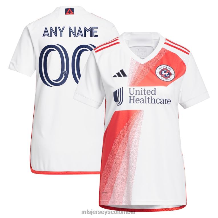 revolución de nueva inglaterra camiseta personalizada adidas defiance blanca 2023 mujer MLS Jerseys jersey TJ666843