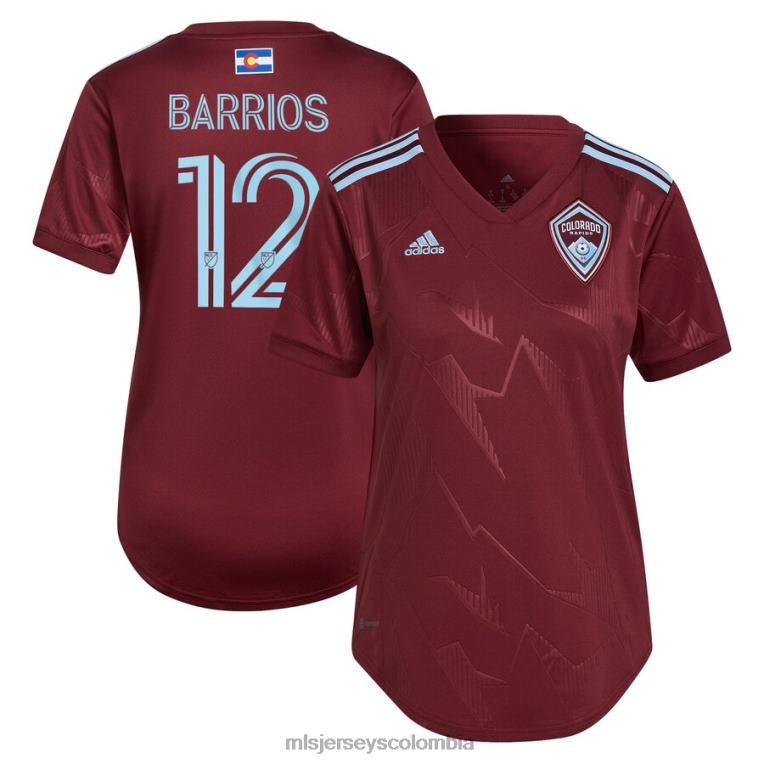 colorado rapids michael barrios adidas granate 2022 club replica camiseta de jugador mujer MLS Jerseys jersey TJ6661389