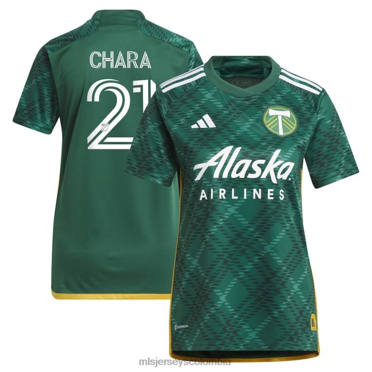 portland maderas diego chara adidas verde 2023 portland plaid kit réplica camiseta mujer MLS Jerseys jersey TJ666820