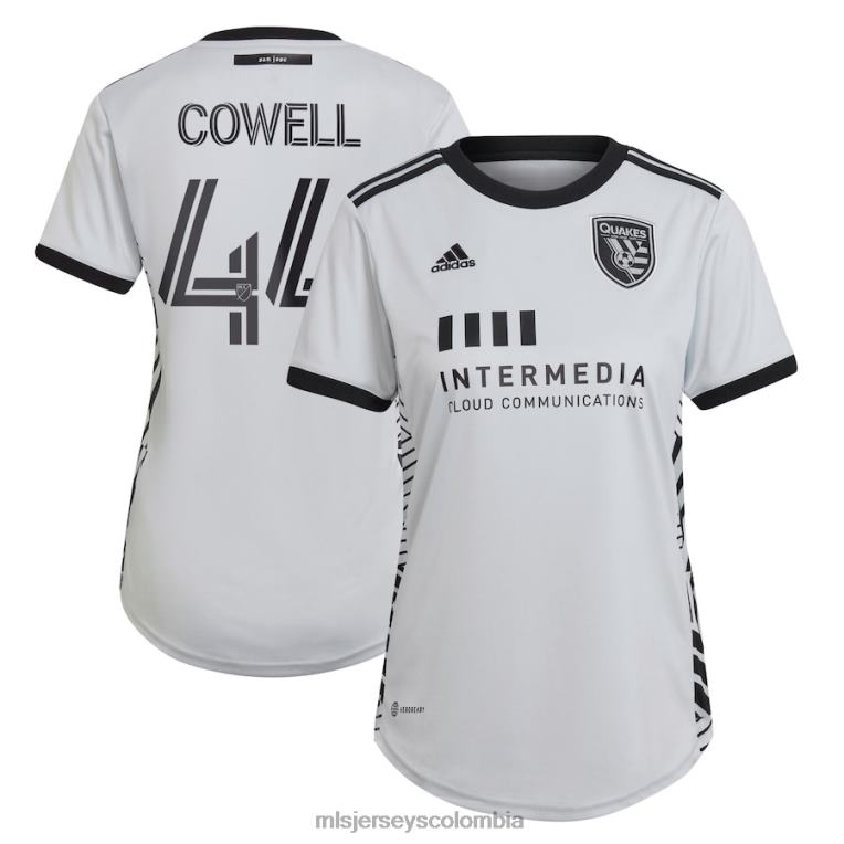 terremotos de san jose cade cowell adidas gris 2022 el kit creador réplica de camiseta del jugador mujer MLS Jerseys jersey TJ6661401