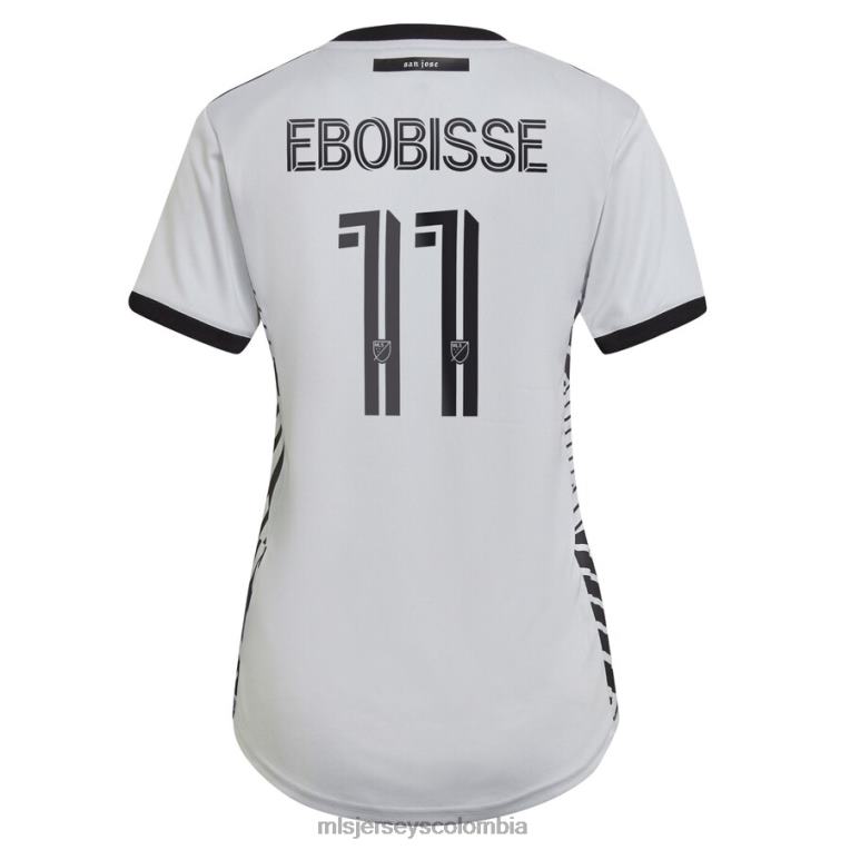 terremotos de san josé jeremy ebobisse adidas gris 2022 el kit creador réplica de camiseta del jugador mujer MLS Jerseys jersey TJ6661358
