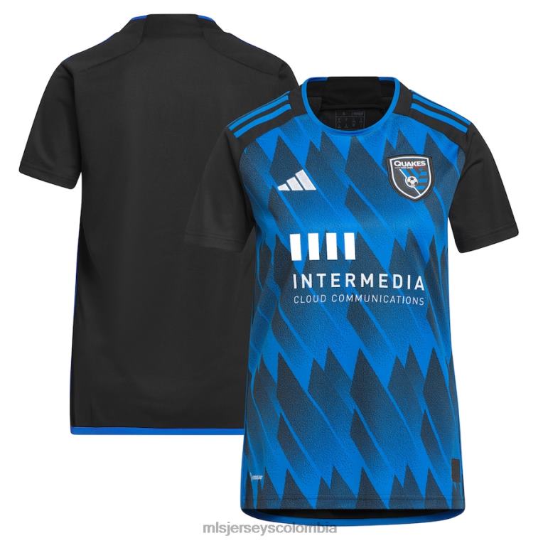 Terremotos de San José adidas azul 2023 camiseta réplica de falla activa mujer MLS Jerseys jersey TJ666739