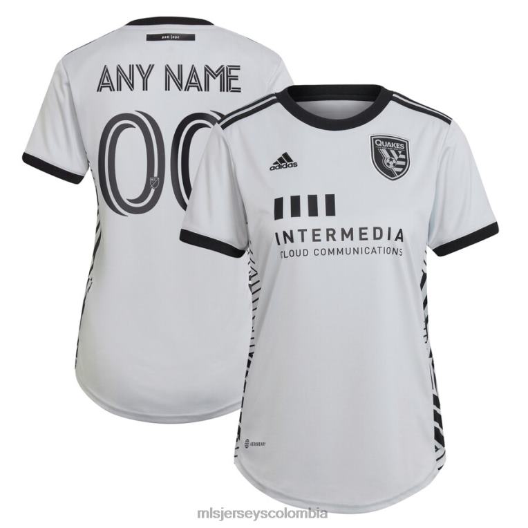 terremotos de san josé adidas gris 2022 el kit creador réplica camiseta personalizada mujer MLS Jerseys jersey TJ6661053