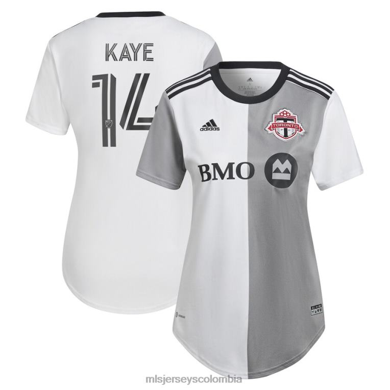 toronto fc mark-anthony kaye adidas blanco 2023 community kit réplica de camiseta de jugador mujer MLS Jerseys jersey TJ6661161