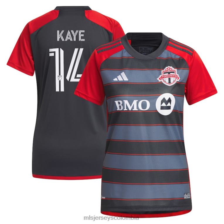 toronto fc mark-anthony kaye adidas gris equipación del club 2023 réplica de camiseta de jugador mujer MLS Jerseys jersey TJ6661143