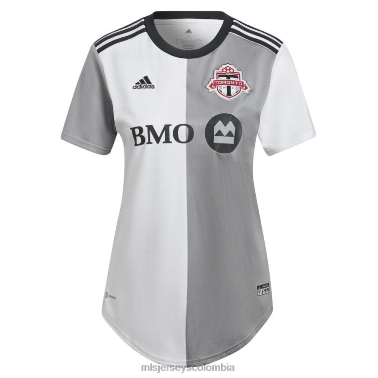 camiseta adidas toronto fc blanca 2022 community kit réplica en blanco mujer MLS Jerseys jersey TJ666997