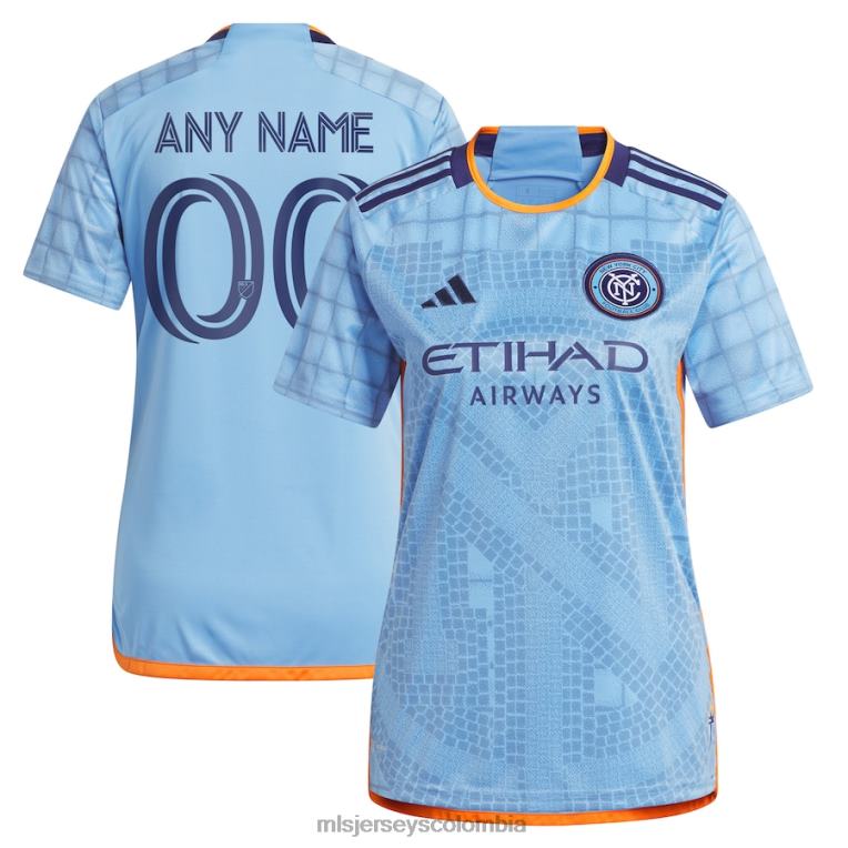 new york city fc adidas azul claro 2023 réplica del kit interboro camiseta personalizada mujer MLS Jerseys jersey TJ666327