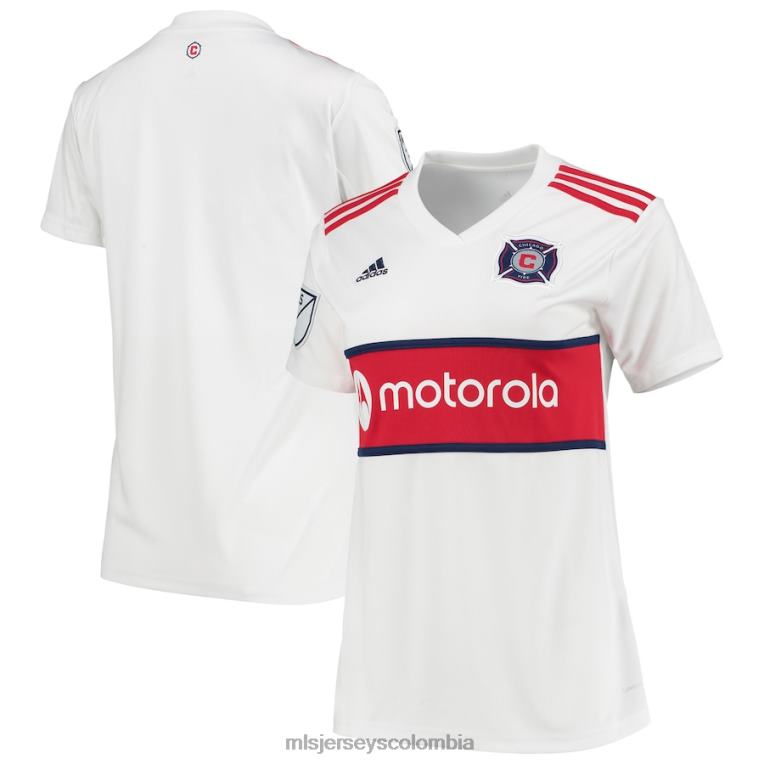 chicago fire replica camiseta adidas blanca visitante 2019 mujer MLS Jerseys jersey TJ6661438