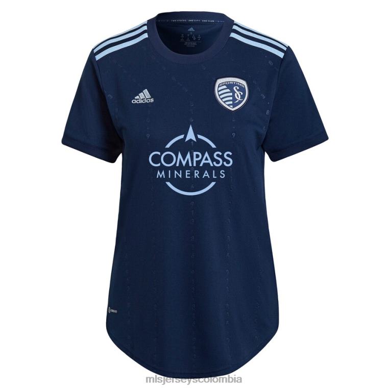 sporting kansas city daniel salloi adidas azul 2022 state line 3.0 réplica de camiseta de jugador mujer MLS Jerseys jersey TJ6661476