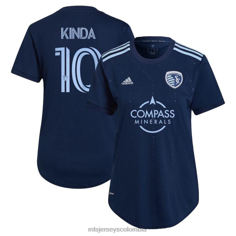 sporting kansas city gadi un poco adidas azul 2022 state line 3.0 réplica de camiseta de jugador mujer MLS Jerseys jersey TJ6661379