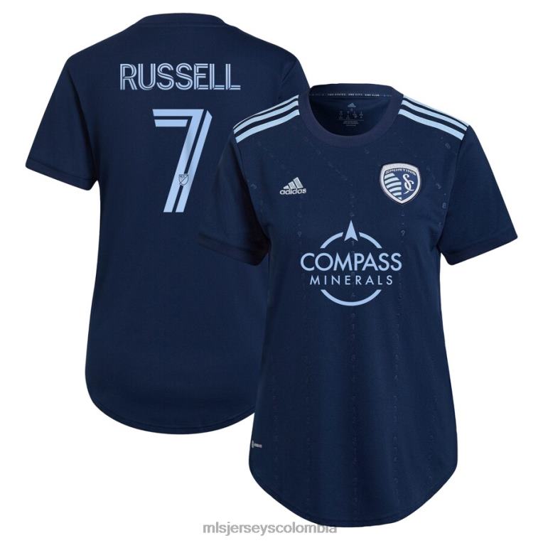 sporting kansas city johnny russell adidas azul 2022 state line 3.0 réplica de camiseta de jugador mujer MLS Jerseys jersey TJ6661017