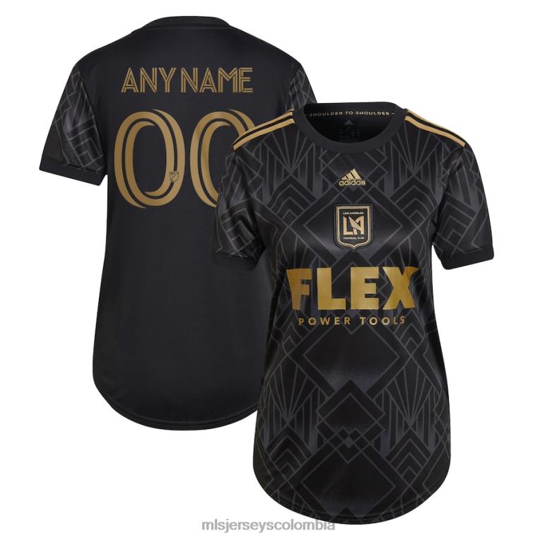 lafc adidas negro 2022 5 aniversario kit réplica camiseta personalizada mujer MLS Jerseys jersey TJ666622