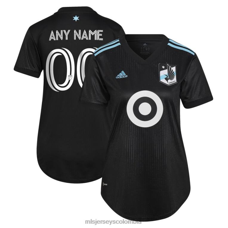 minnesota united fc adidas negro 2022 minnesota night kit réplica camiseta personalizada mujer MLS Jerseys jersey TJ666956