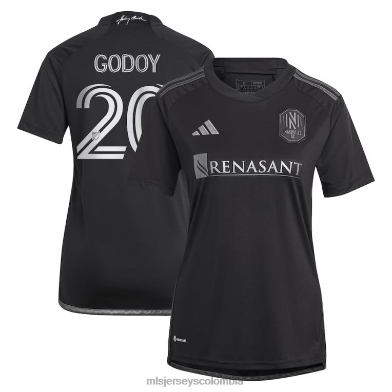 nashville sc aníbal godoy adidas negro 2023 hombre de negro kit réplica camiseta del jugador mujer MLS Jerseys jersey TJ6661098