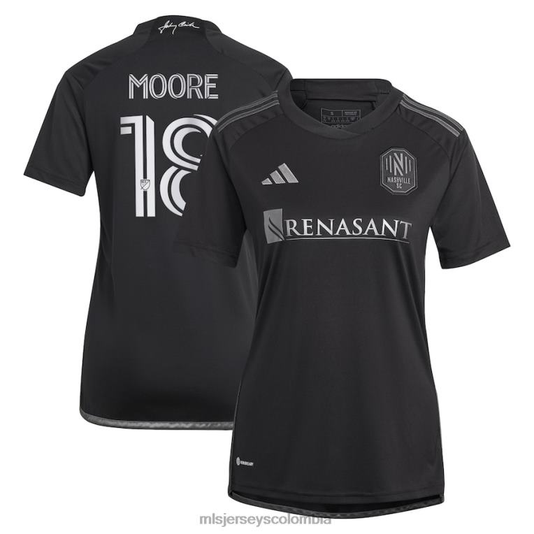 nashville sc shaq moore adidas negro 2023 hombre de negro kit réplica de camiseta de jugador mujer MLS Jerseys jersey TJ6661522