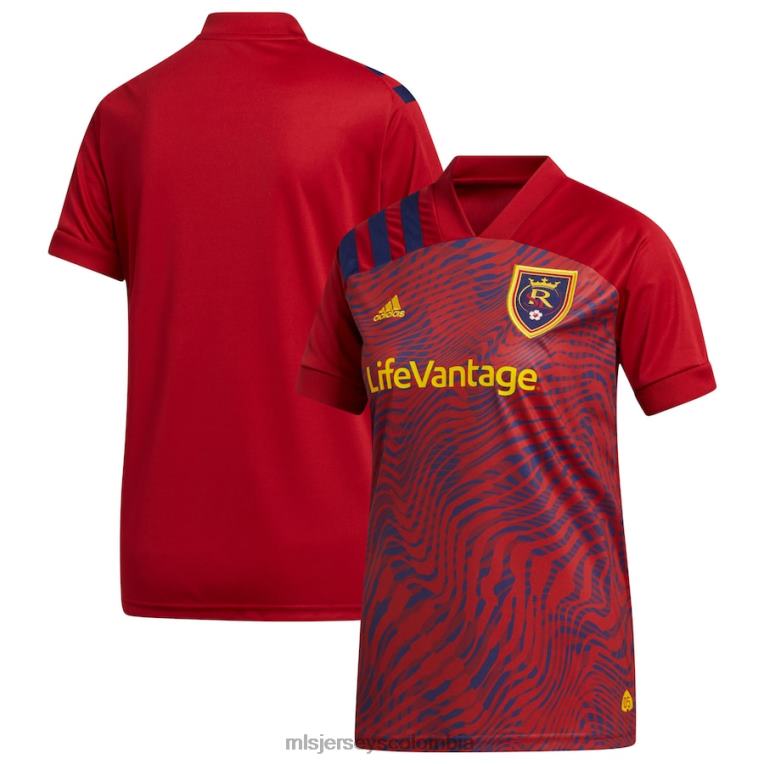 Real Salt Lake adidas camiseta roja primaria réplica en blanco 2020 mujer MLS Jerseys jersey TJ6661033