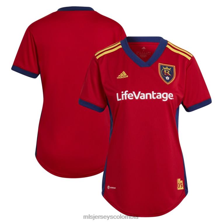 real salt lake adidas rojo 2022 the believe kit réplica camiseta en blanco mujer MLS Jerseys jersey TJ6661331