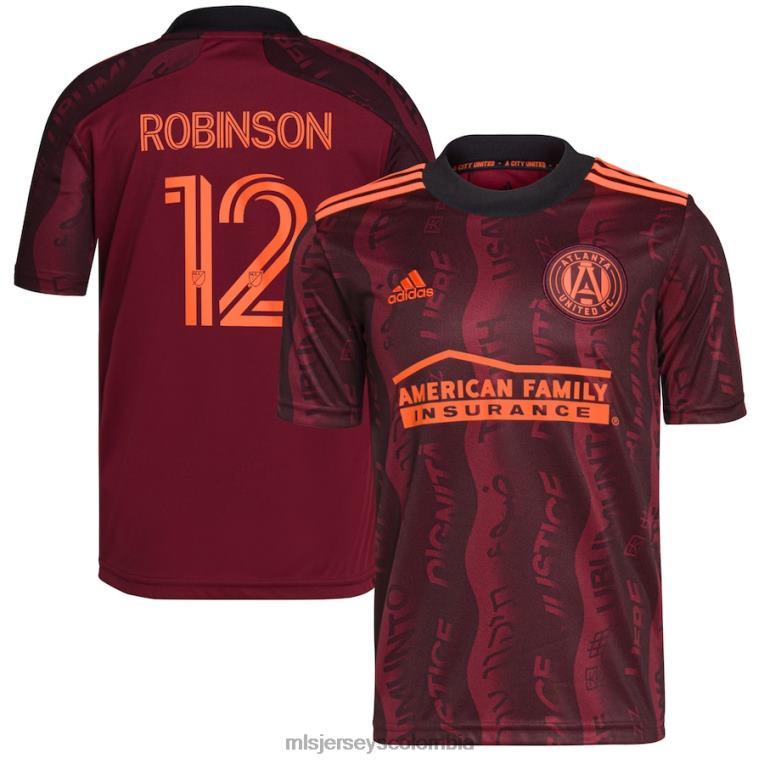 atlanta united fc miles robinson adidas granate 2021 unity replica camiseta del jugador niños MLS Jerseys jersey TJ6661205