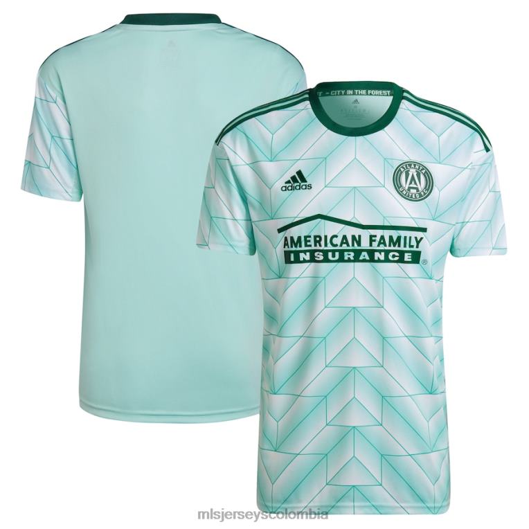 atlanta united fc adidas mint 2022 the forest kit replica camiseta en blanco niños MLS Jerseys jersey TJ666452