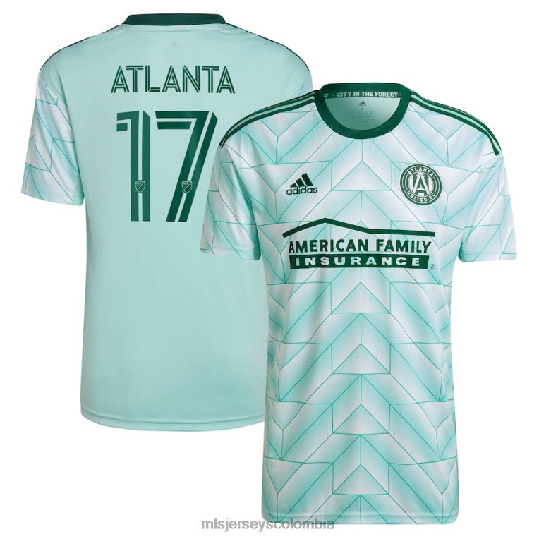 atlanta united fc adidas mint 2023 the forest kit réplica de camiseta de jugador niños MLS Jerseys jersey TJ6661060
