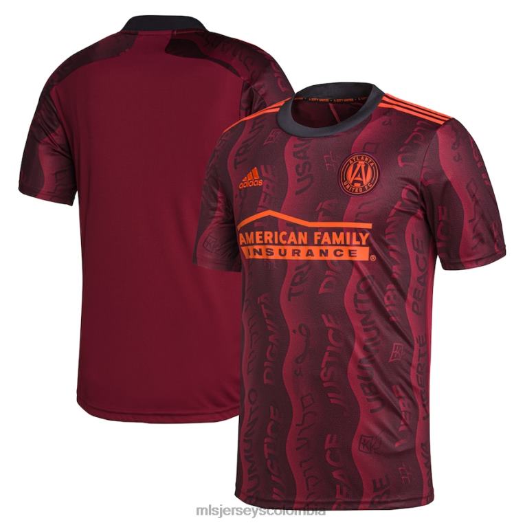 camiseta replica atlanta united fc adidas granate 2021 unity niños MLS Jerseys jersey TJ666429
