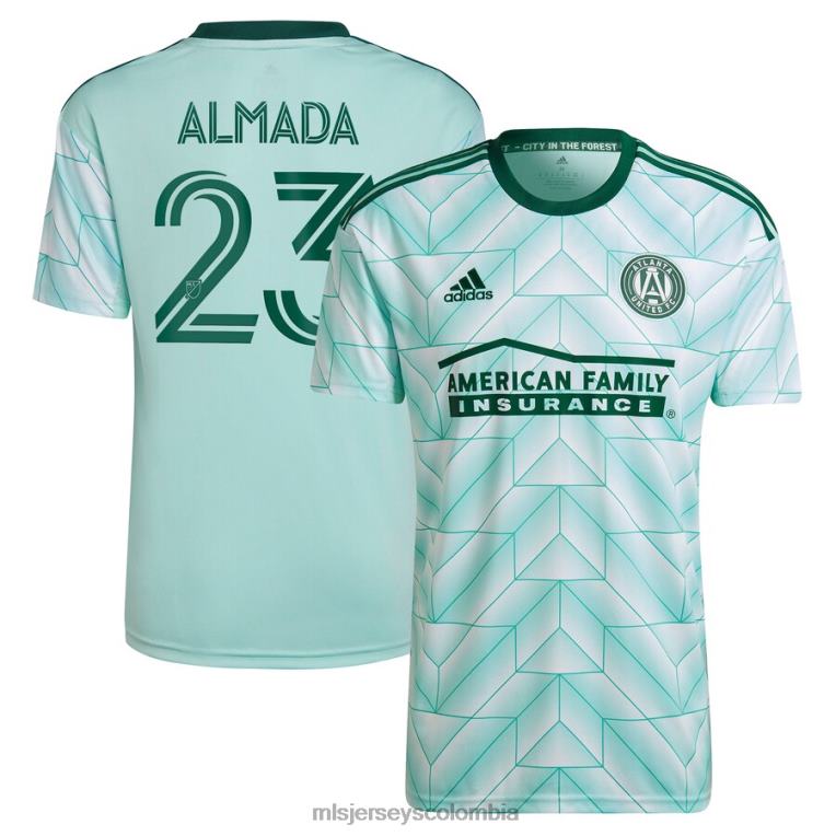 atlanta united fc thiago almada adidas mint 2023 the forest kit réplica de camiseta de jugador niños MLS Jerseys jersey TJ6661081