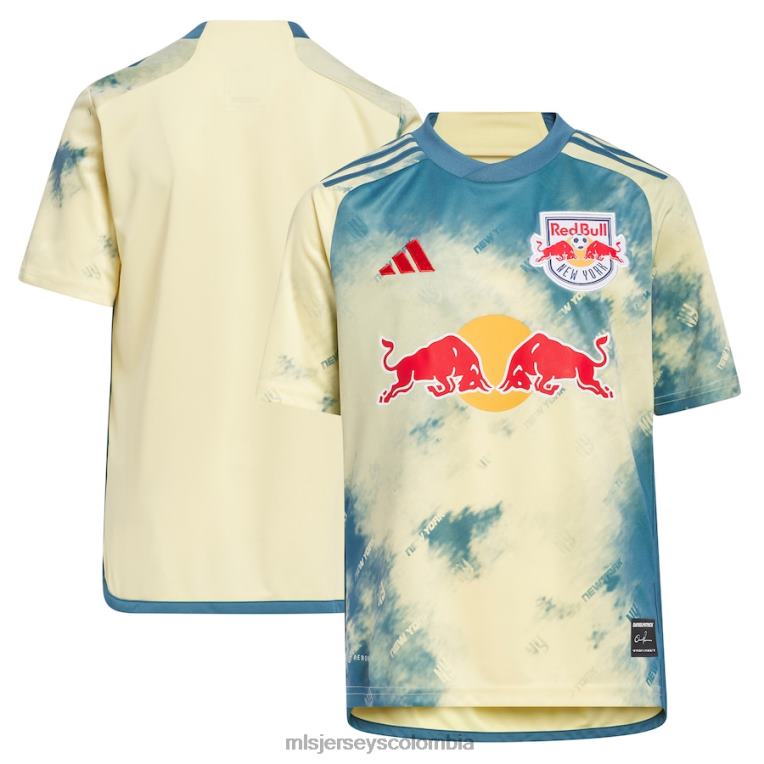 camiseta replica daniel patrick kit amarilla adidas new york red bulls 2023 niños MLS Jerseys jersey TJ666280