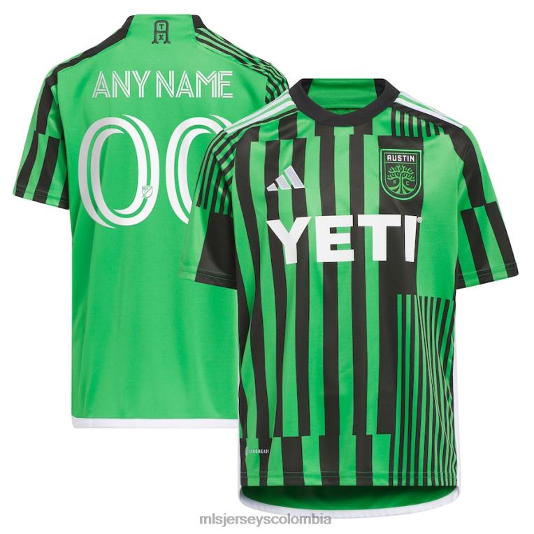 austin fc adidas verde 2023 las voces kit réplica camiseta personalizada niños MLS Jerseys jersey TJ666203