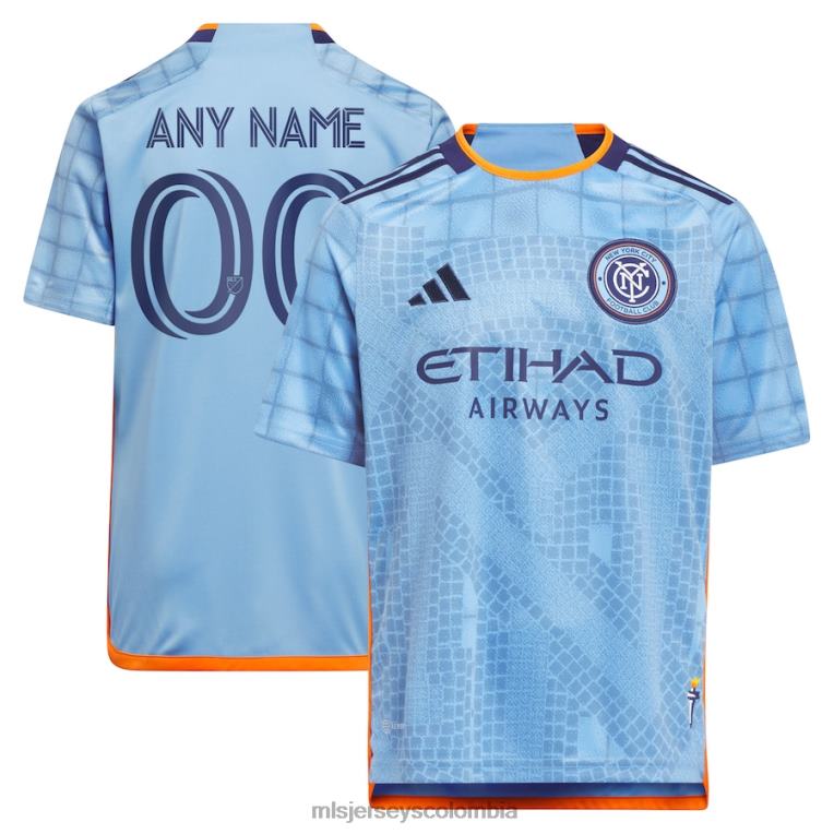 new york city fc adidas azul claro 2023 réplica del kit interboro camiseta personalizada niños MLS Jerseys jersey TJ666208