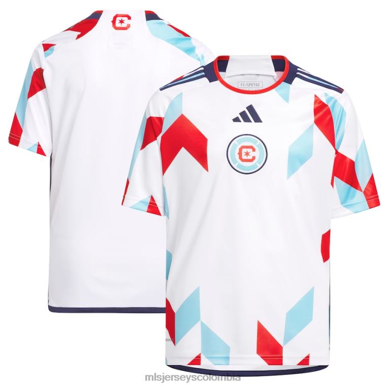 chicago fire adidas blanco 2023 un kit para todos réplica camiseta niños MLS Jerseys jersey TJ666157