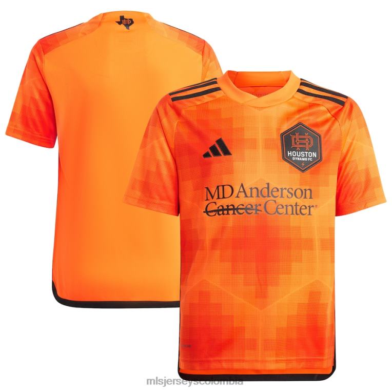camiseta houston dynamo fc adidas naranja 2023 réplica el sol niños MLS Jerseys jersey TJ666118