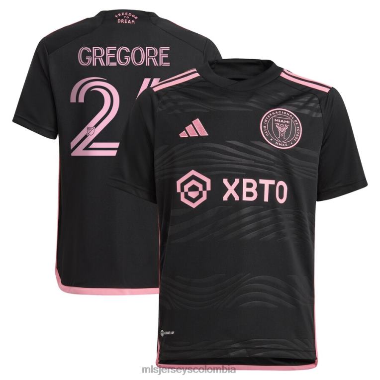 camiseta inter miami cf gregore adidas negra 2023 réplica jugador niños MLS Jerseys jersey TJ666839
