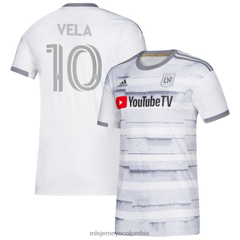 camiseta replica secundaria lafc carlos vela adidas blanca 2020 niños MLS Jerseys jersey TJ6661048