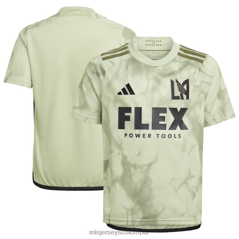 réplica de camiseta adidas verde humo de lafc 2023 niños MLS Jerseys jersey TJ666103