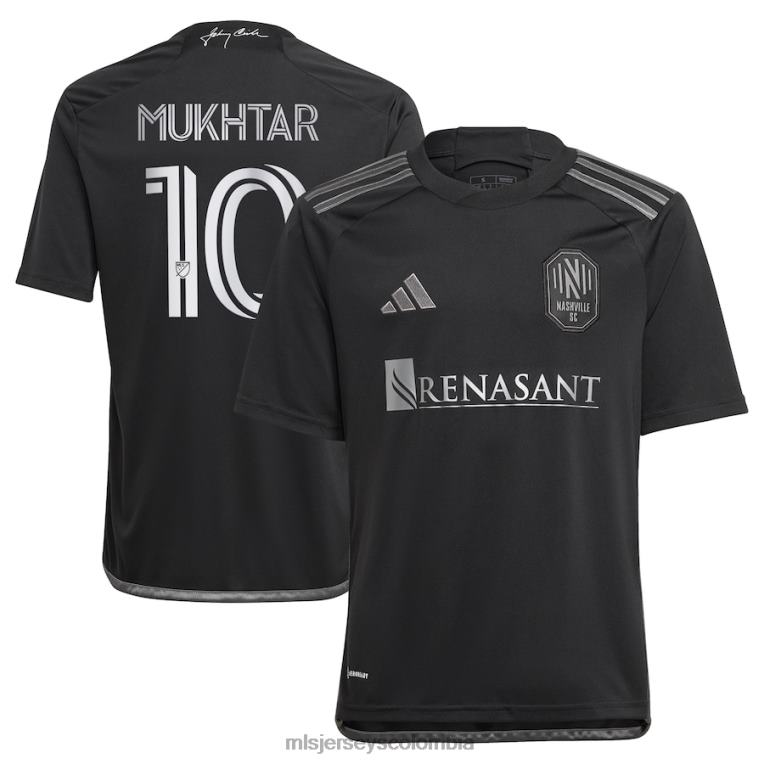 nashville sc hany mukhtar adidas negro 2023 hombre de negro kit réplica de camiseta de jugador niños MLS Jerseys jersey TJ666113