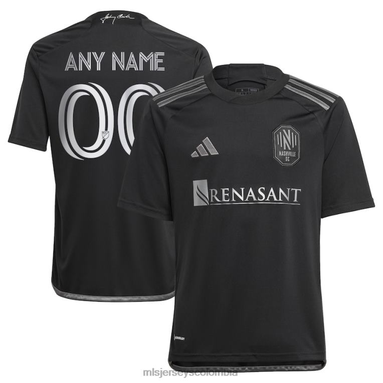 nashville sc adidas negro 2023 hombre de negro kit réplica camiseta personalizada niños MLS Jerseys jersey TJ666123