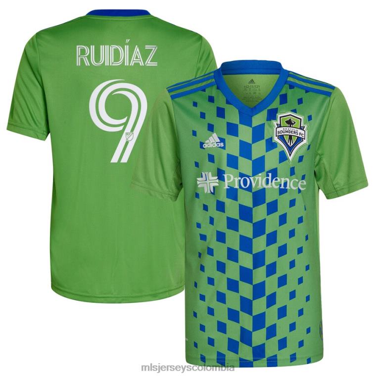 seattle sounders fc raúl ruidiaz adidas verde 2023 legado verde réplica camiseta del jugador niños MLS Jerseys jersey TJ666743